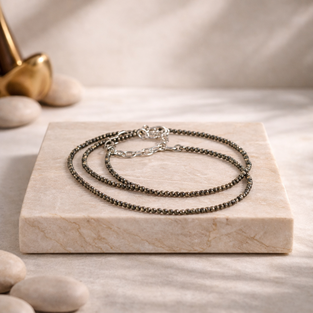 Pyrite Anklets