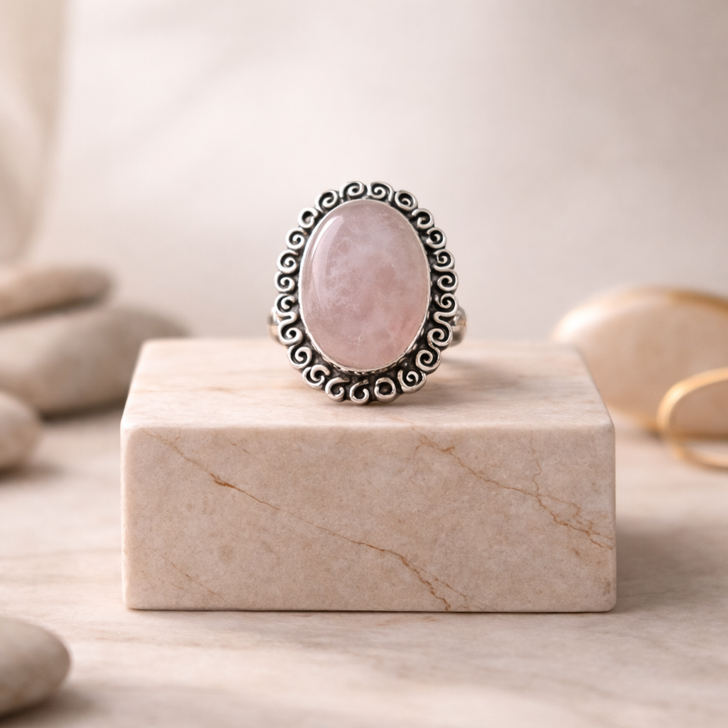 Ring of Rose Quartz for Love