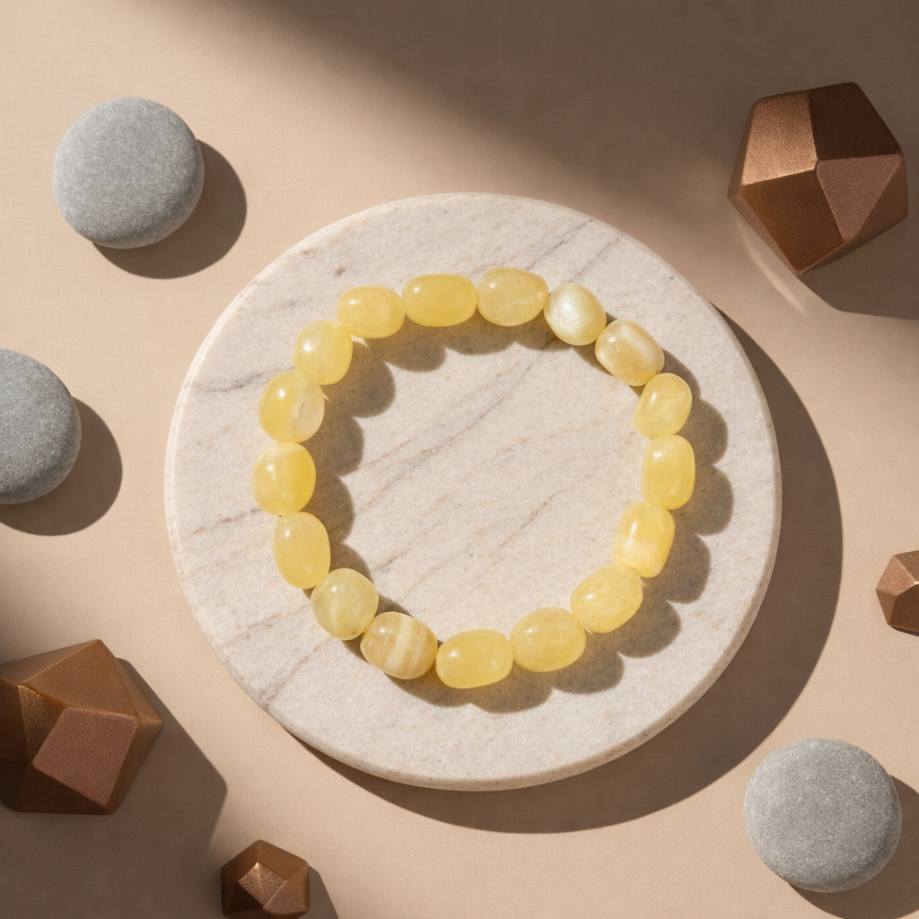 Natural Yellow Calcite Tumble Bracelet