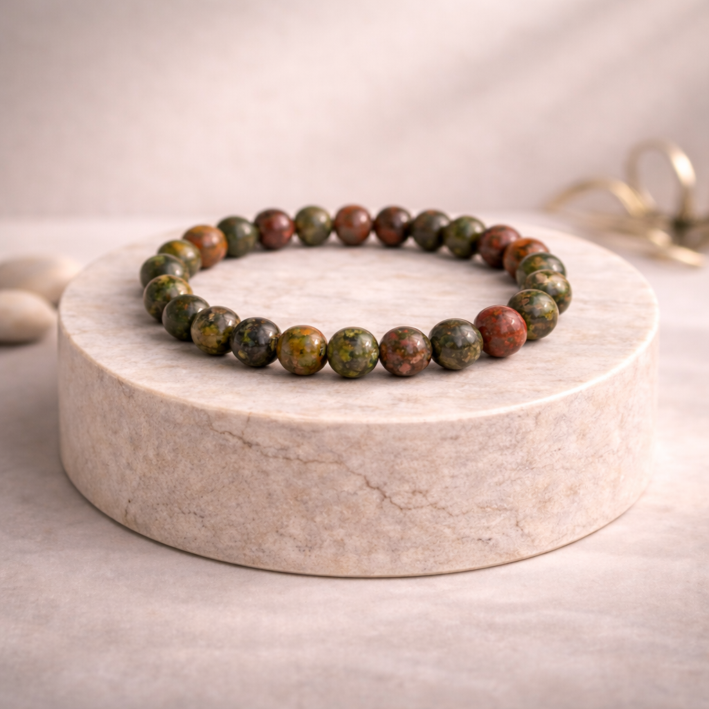 Natural Unakite Bracelet