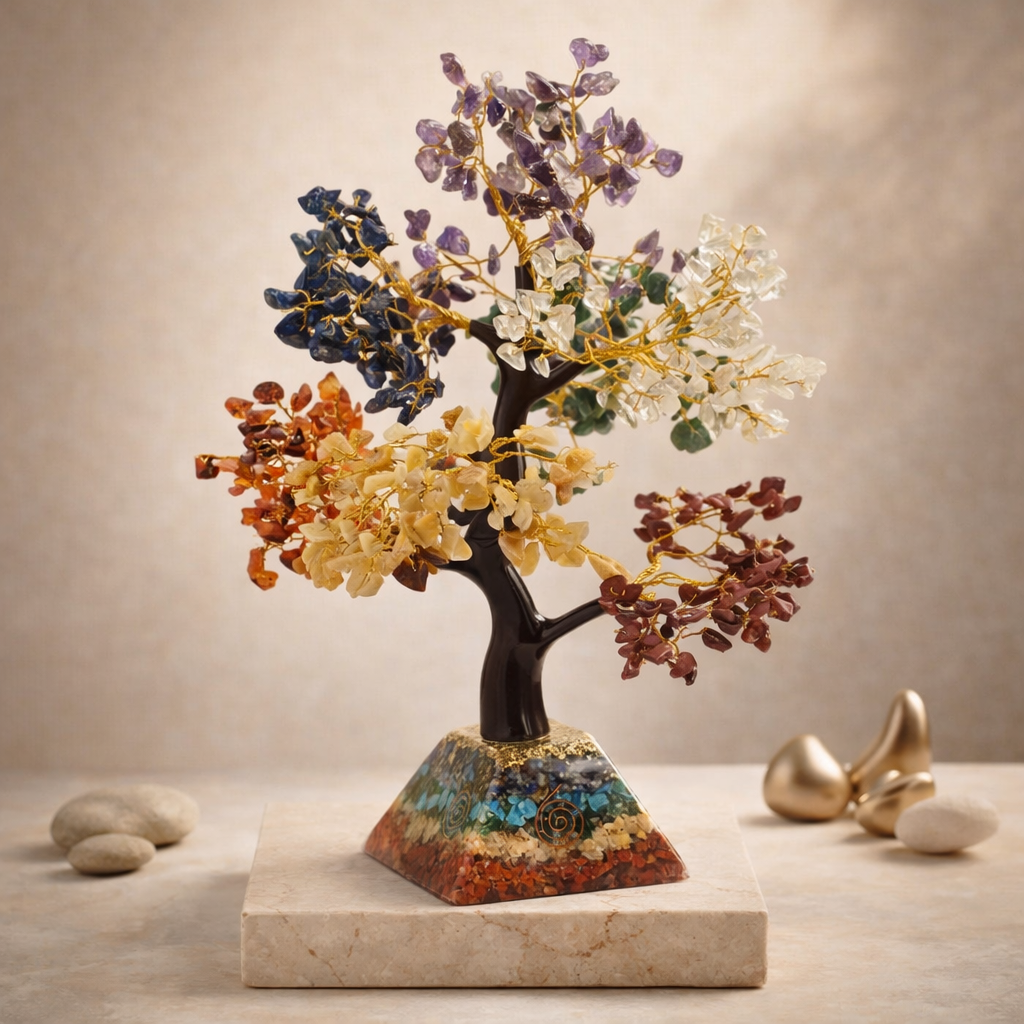 Seven Chakra Tree with pyramid 500 Cheaps