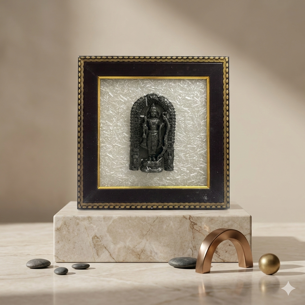 Ramji Photo Frame With Selenite Base