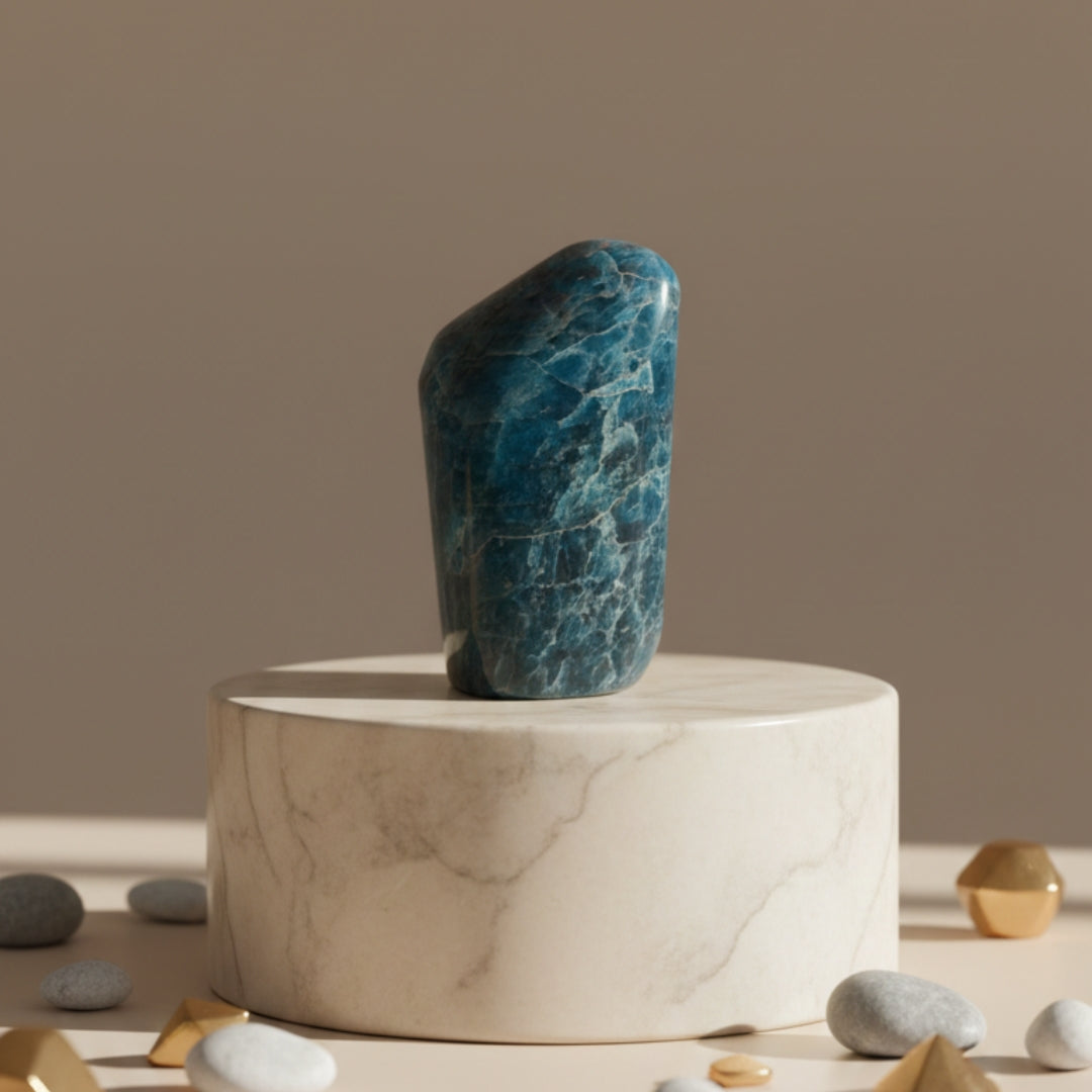 Blue Apatite In Free Form