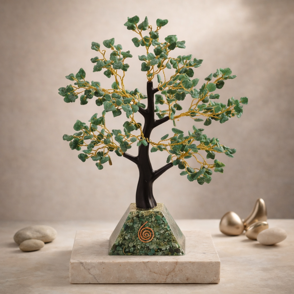 Green Jade with Pyramid