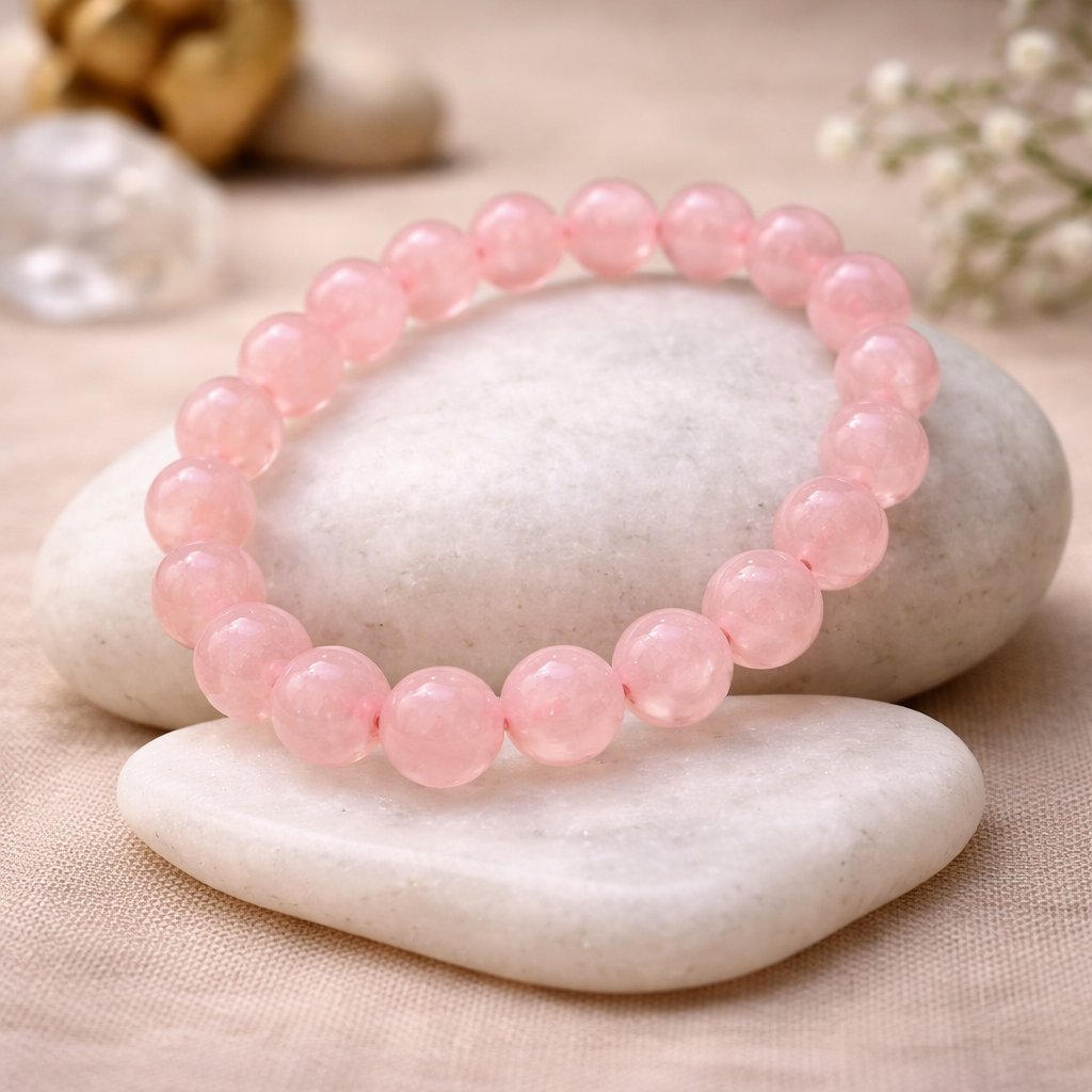 Rose Quartz Bracelet AAA (10MM)