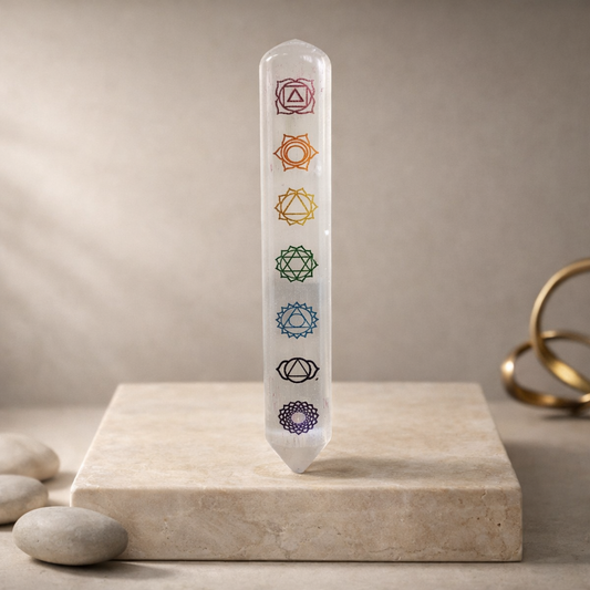 Selenite Massager For Cleansing 7 Chakra