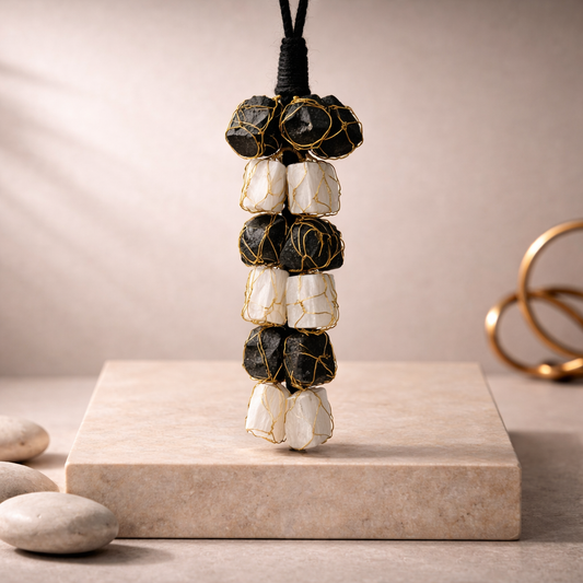 Selenite And Black Termanile Aura Cleansing And Protection