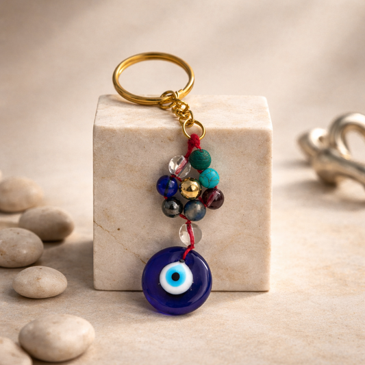 Evil eye with Crystal KeyChain