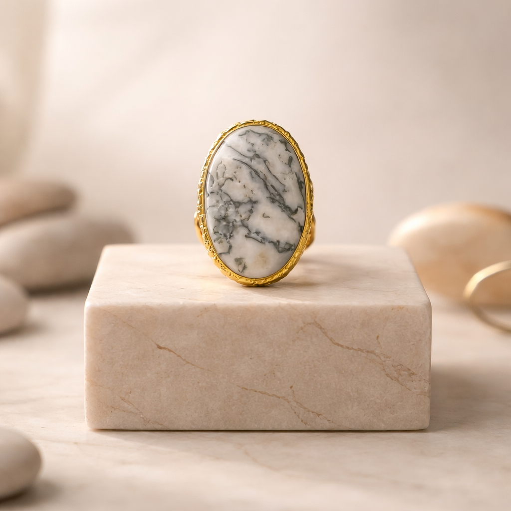 Ring of Howlite for calmness
