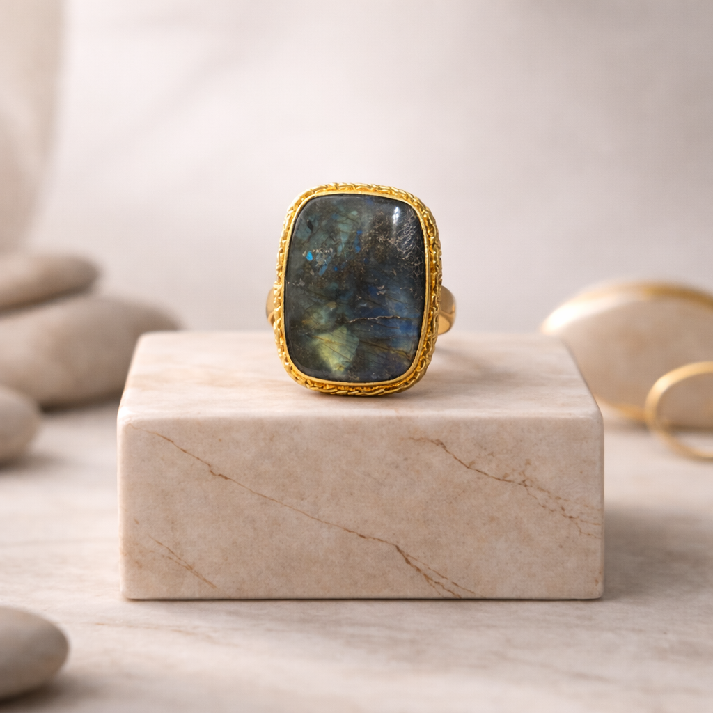 Ring of Labradorite for Protective and transformative energy