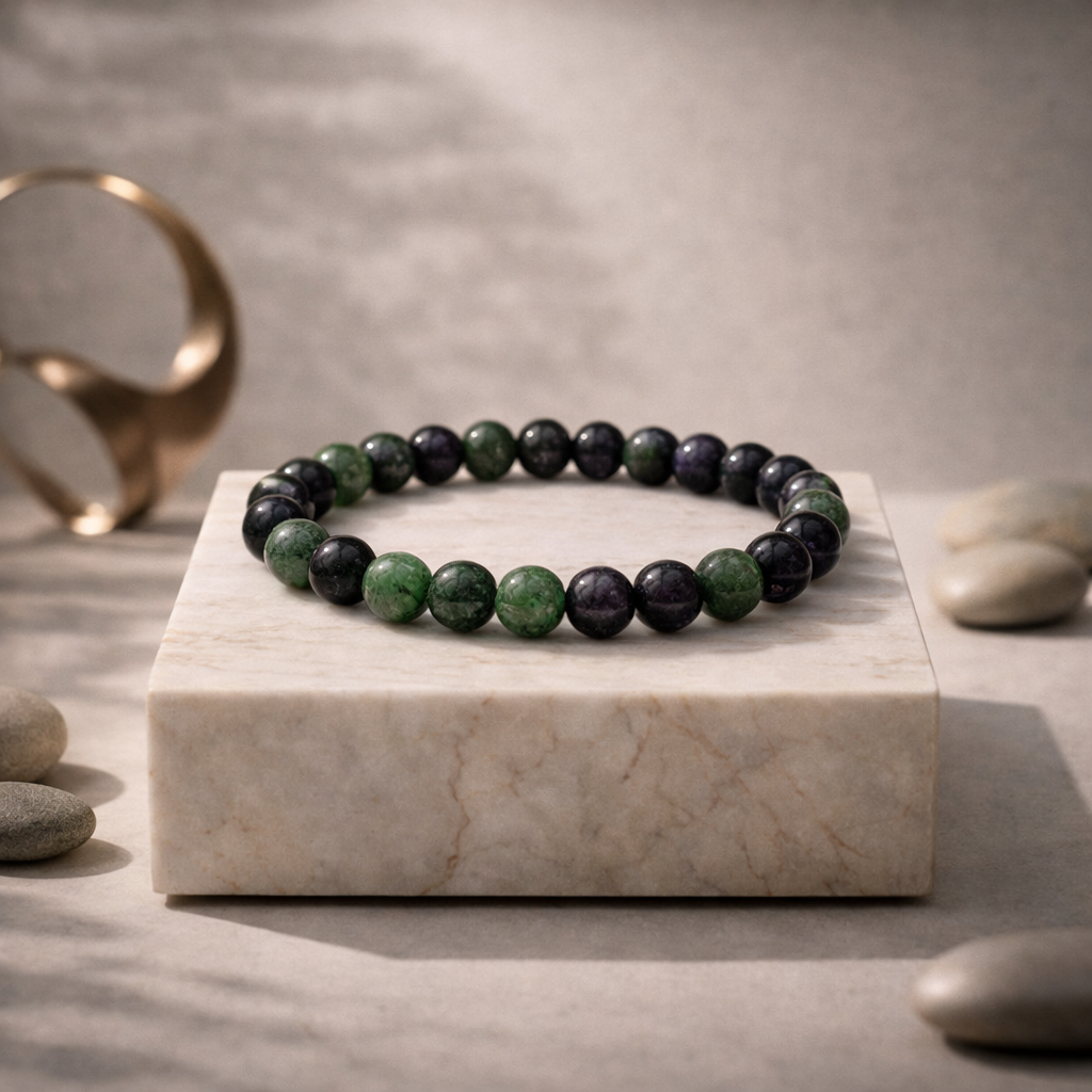 Natural Zoisite Ruby Bracelet