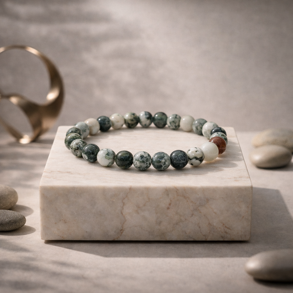 Natural Tree Agate Bracelet
