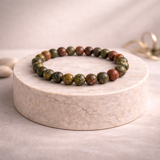 Natural Unakite Bracelet