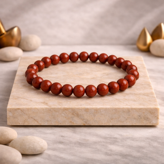 Natural Red Jasper Bracelet