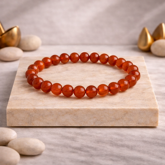 Natural Red Carnelian Bracelet