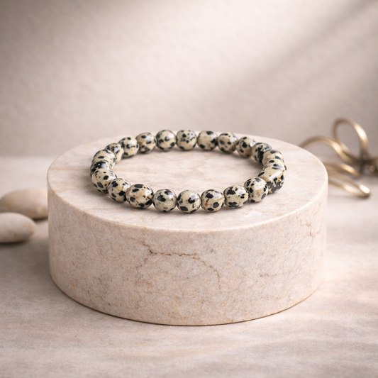 Natural Dalmatian Jasper Bracelet