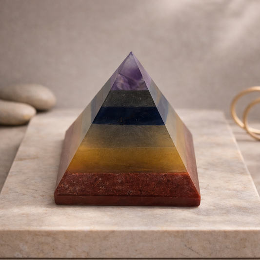 Seven Chakra Pyramid, 4 Inch