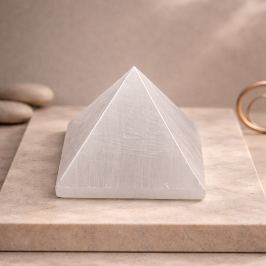 Selenite Pyramid 3 Inch