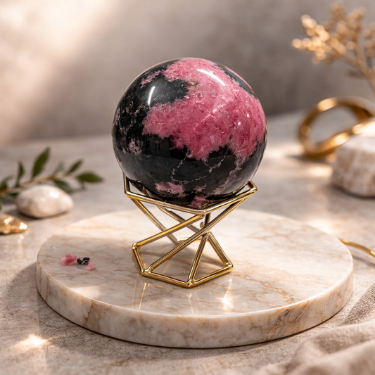 Rhodonite Crystals Sphere