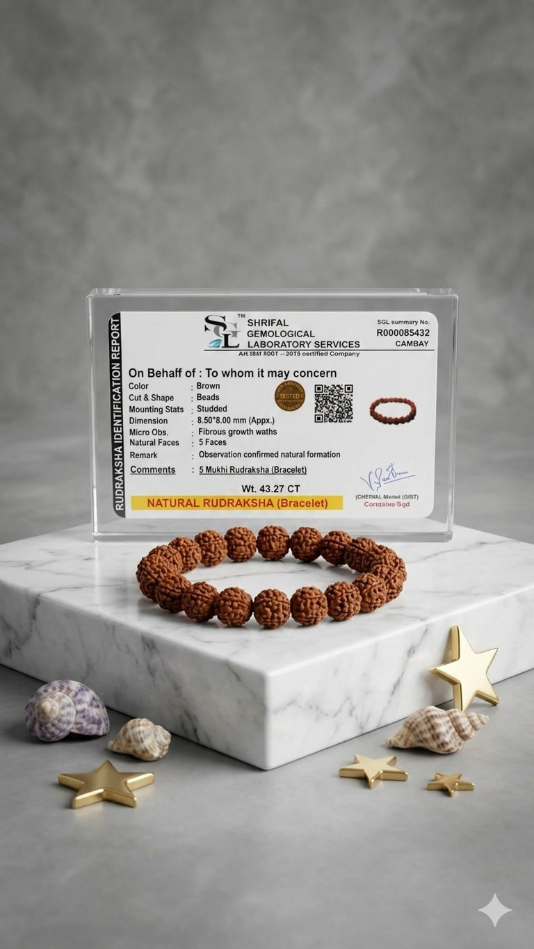 5 Mukhi Rudraksha Bracelet