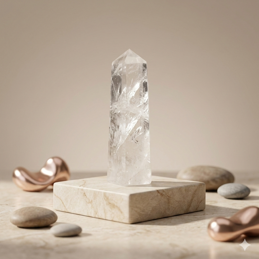 Clear Quartz Round Tower