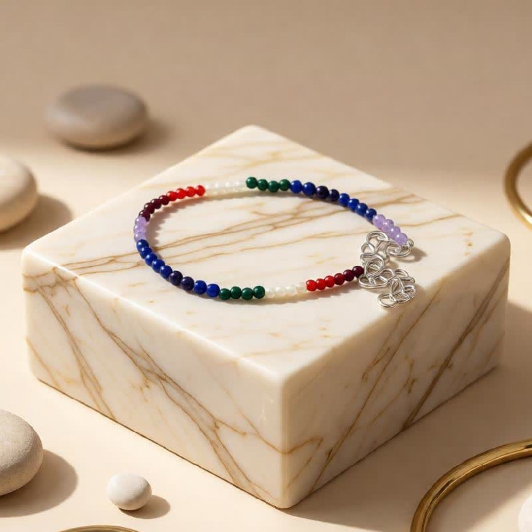Seven Chakra Anklet