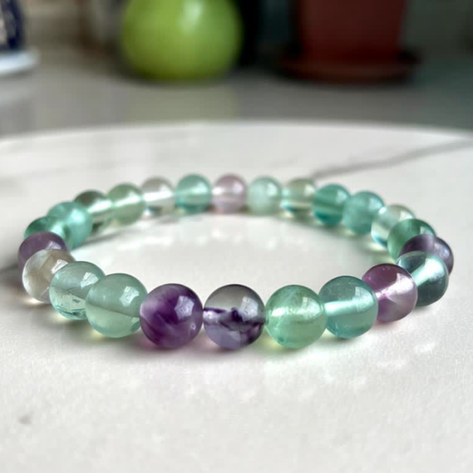 Natural Green Fluorite Bracelet